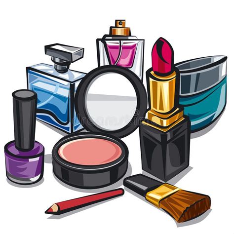 Illustration About Illustration Of The Makeup And Perfumes