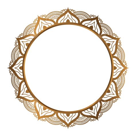 Golden Luxury Frame Vector Png Images Luxury Golden Circle Frame