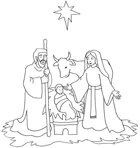 Nacimiento De Jesus Para Colorear