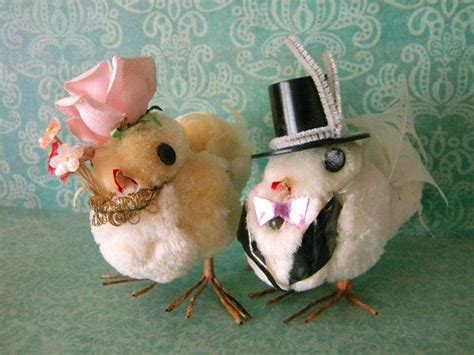 Vintage Easter Bride And Groom Chenille Chicks In Wedding Etsy