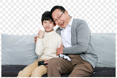 The Old Man And His Grandson Play Games Man Gaming Relaxing Game