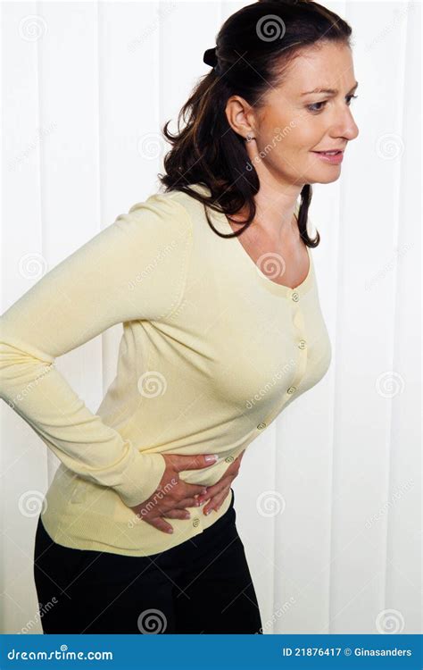 Woman With Abdominal Pain Stock Image Image Of Bowel