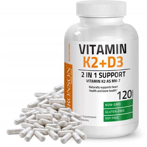 Vitamin K2 Mk7 With D3 Supplement Bone And Heart Health Vitamin D