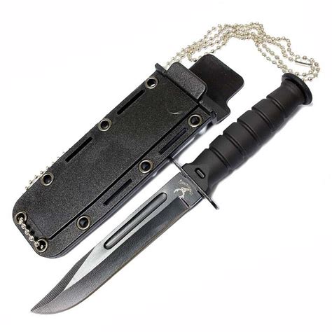 6 Tactical Military Black Fixed Blade Combat Hunting Survival Knife W