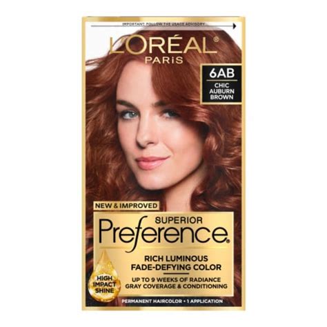 Loreal Paris Superior Preference 6ab Chic Auburn Brown Permanent Hair Color 10 Ct City Market