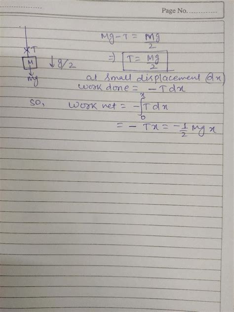 A Rope Is Used To Lower Vertically A Block Of Mass M At A Distance X At