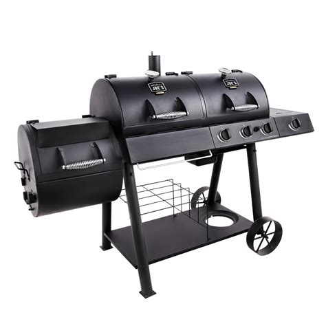 These efficient bbq grill smoker are perfect for outdoor bbq parties. Longhorn Combo Charcoal/Gas Smoker & Grill | Oklahoma Joe's®