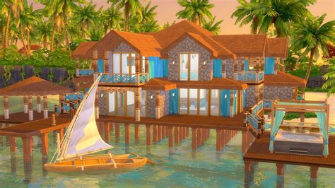 Lets Build A Tropical Beach House In The Sims 4 Part 4 Youtube