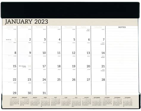 2023 Vinyl Desk Pad Calendar 23 X 17 Imprinted Deskpad Calendar