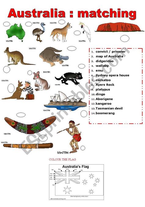 Australian Worksheets For Kids