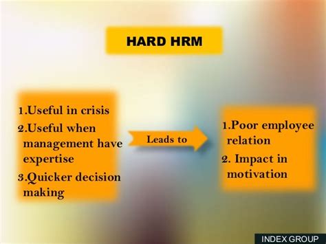 Soft And Hard Model Of Hrm
