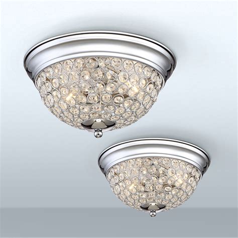 Possini Euro Design Modern Ceiling Light Flush Mount Fixtures Set Of 2