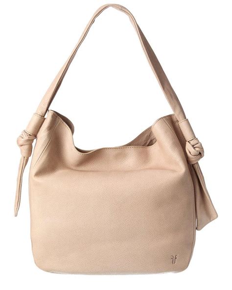 Frye Nora Knotted Leather Hobo Bag In Natural Lyst