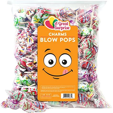Charms Blow Pops Assorted Flavors Bubble Gum Filled Pops 3 Lb Bulk Candy Party Candy Buy