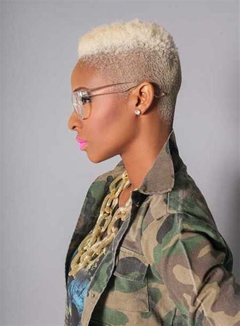 This means stronger hair and more defined curls. 15 Short Blonde Hairstyles for Black Women | Kurze blonde ...