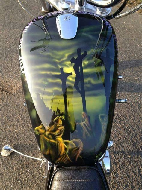Ultimate Sacrifice For Us Motorcycle Art Painting Bike Tank Gas