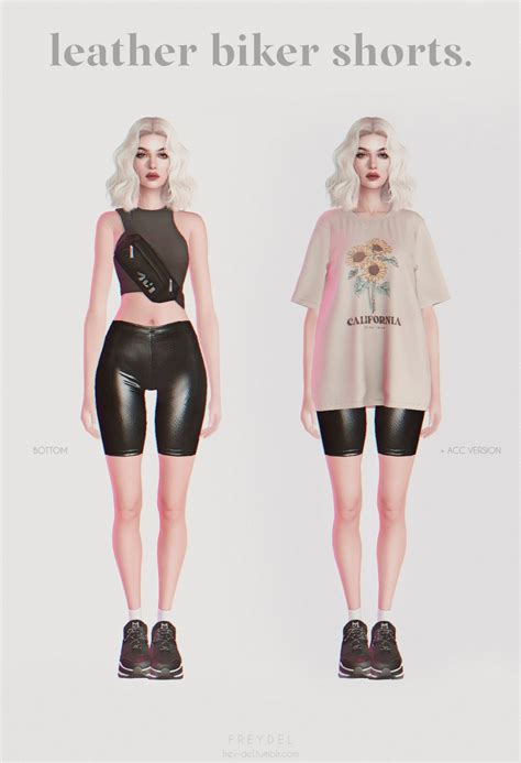 Paint Me Happy And Blue 𝙡𝙚𝙖𝙩𝙝𝙚𝙧 𝙗𝙞𝙠𝙚𝙧 𝙨𝙝𝙤𝙧𝙩𝙨 Sims 4 Body Mods Sims