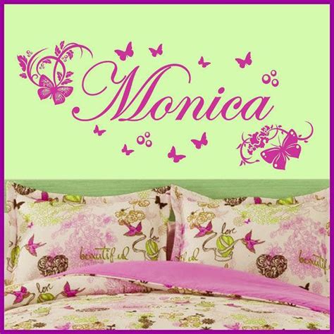 Personalized Name Butterflies Vinyl Wall Decals By Sunshinegraphix