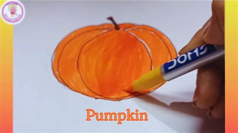 How To Draw Pumpkin Easy Drawing For Kids Youtube