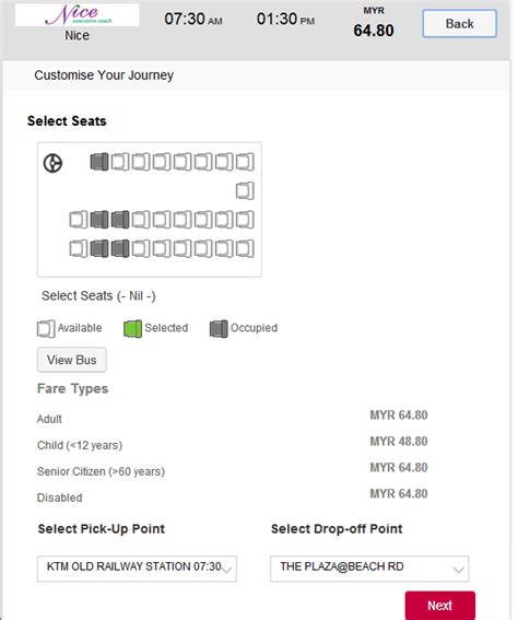 Book all the train tickets online including ktm train, ets train, intercity & more though our online ticketing platform. Nice Bus Express KL To Singapore Online Ticket | Tiket Bas ...