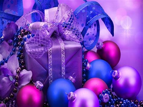 Balls Beautiful Purple Christmas Abstract Other Hd