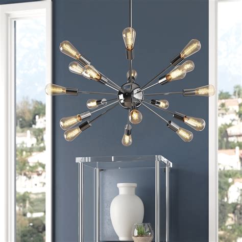 Sputnik Ceiling Light Belleze Sputnik Chandelier Mid Century Modern