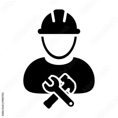 Worker Icon Mechanic Craftsmen Engineer Workman Construction