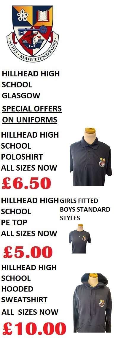 Hillhead High School Glasgow School Uniform Special Offers