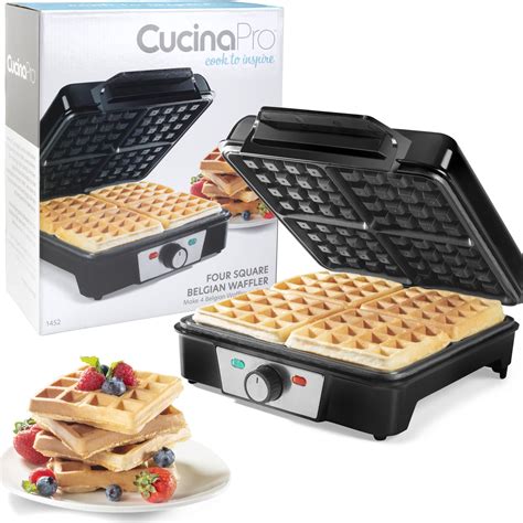 Buy Cucinapro Four Square Belgian Waffle Maker Extra Large Stainless