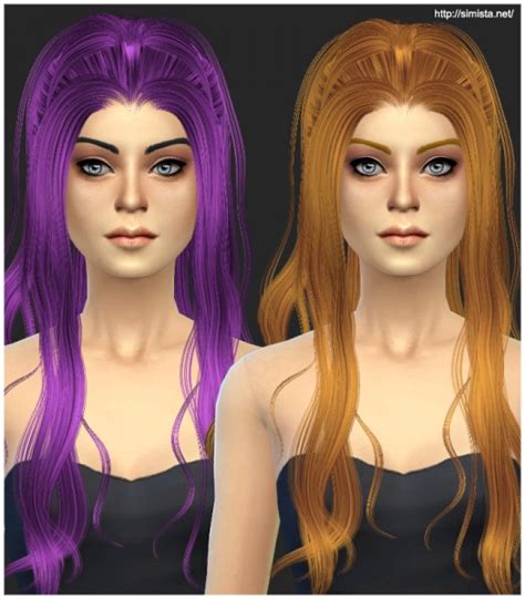 Simista David Orange Nami Hairstyle Retexture Sims 4