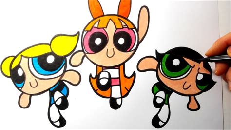 How To Draw The Powerpuff Girls Step By Step Youtube