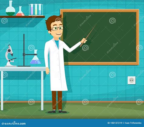 Man On White Lab Coat Stock Vector Illustration Of Cartoon 100137219