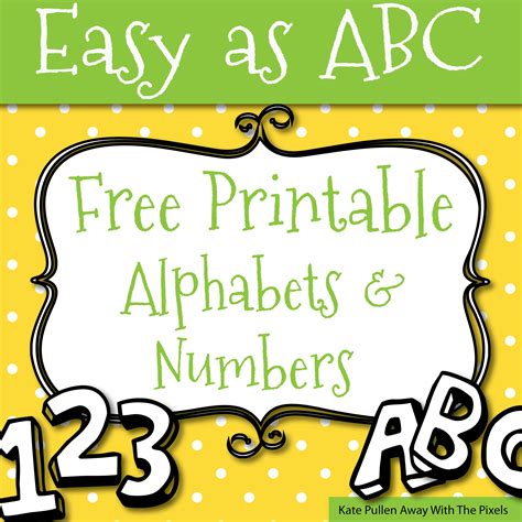 Free of charge printables and downloading for your home, home, and getaways! Free Printable Letters and Numbers for Crafts