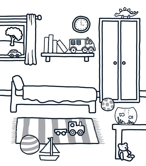 Beautiful And Modern Bedroom Coloring Pages Coloring Pages