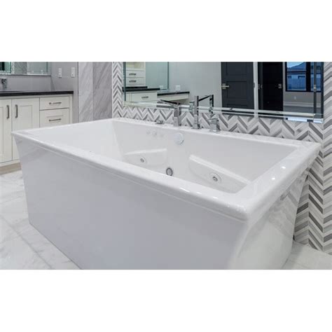 5 #dkb dylan jetted deep soaking white whirlpool tub. Hydro Massage Products Reward 72" x 42" Freestanding ...