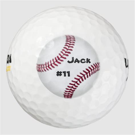 Baseball Personalized Golf Balls Zazzle