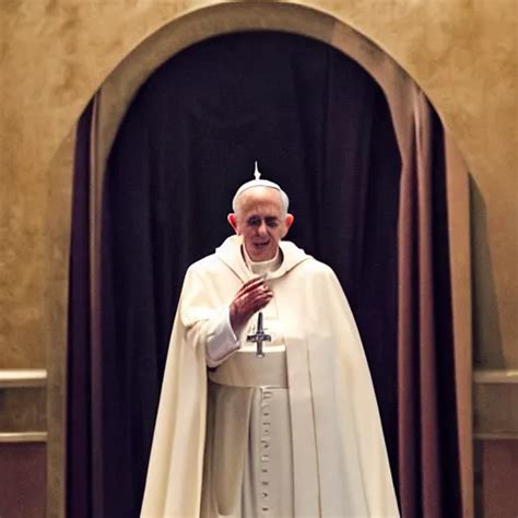 Krea Pope Benedict Wearing Sith Cloak As Chancelor Palpatine In Star