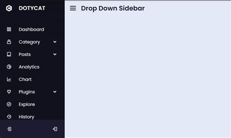 Cara Buat Menu Dropdown Sidebar Menggunakan Html Css Javascript Dotycat