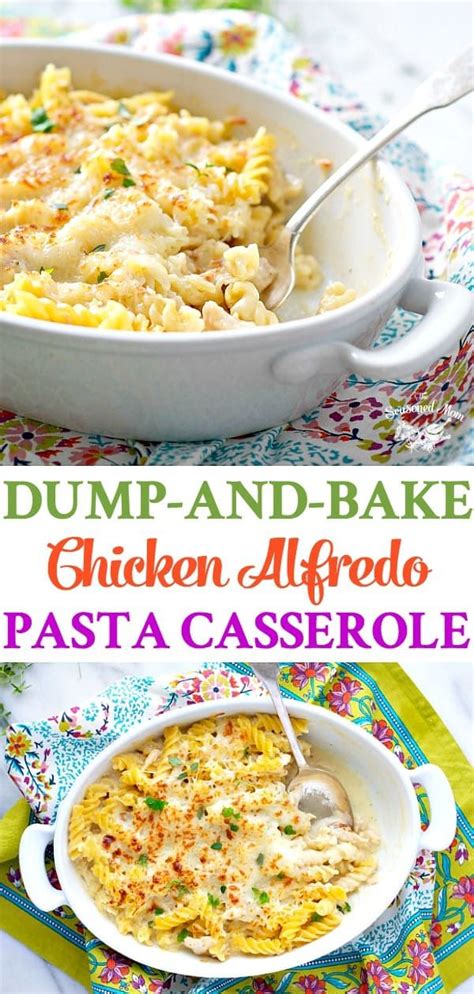 Dump And Bake Chicken Alfredo Casserole Recipe Baked
