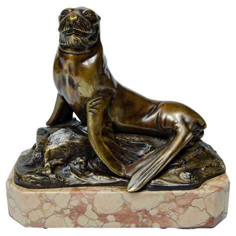 Seal Sculpture In Bronze For Sale At 1stdibs