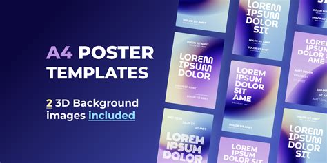 Pastel Gradient Poster Templates Figma