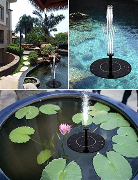 Solar Panel Powered Water Fountain Feature Plants Pump Garden Pool Pond