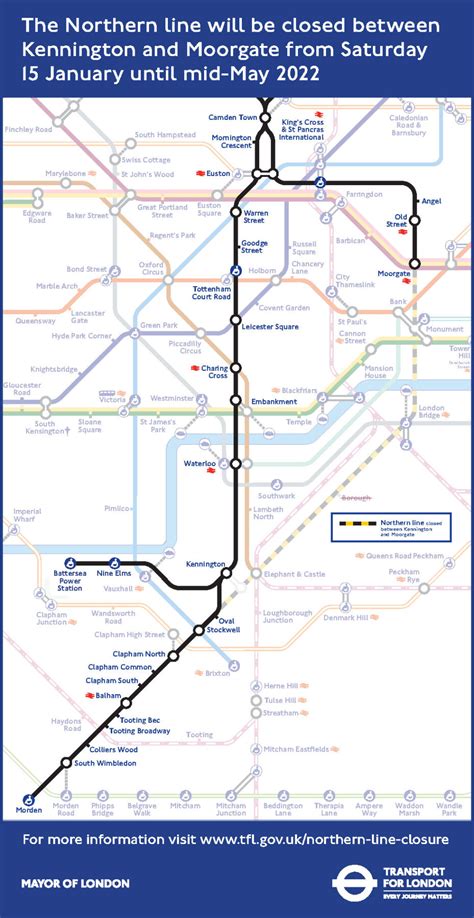 London Underground To Close Part Of The Northern Line Next Year