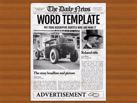 The main news article itself is written from bottom down. Microsoft Word Newspaper Template for Teachers and Students (Export as PDF, JPG, PNG) | Teaching ...