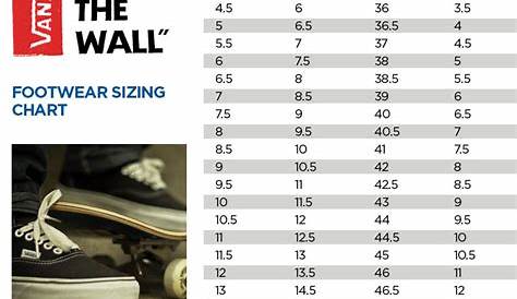vans toddler shoes size chart