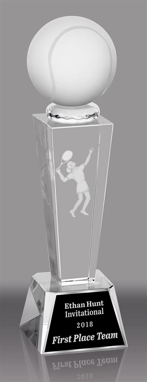 Tennis Female 3d Laser Crystal Crystals Custom Trophies Tennis Trophy