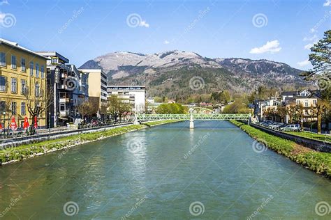 Bad Ischl At The Traun River Stock Photo Image Of Downhill Lies