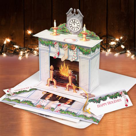 Marble Fireplace Pop Up Card Sold Out Graphics3 Inc
