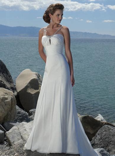 Take a look at these stunning designs, perfect for destination wedding dresses, from the latest bridal collections. Simple V-shaped Beaded Chiffon Beach Destination Wedding ...
