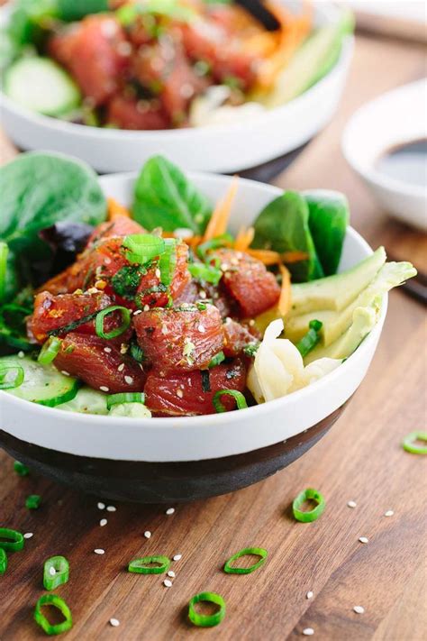 Homemade Ahi Tuna Poke Bowls Recipe